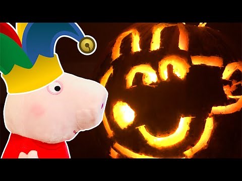 Pumpkin Carving Peppa Pig Halloween Craft Fun For Kids Video!