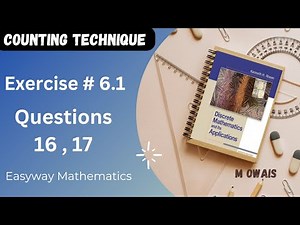 Exercise # 6.1 Q16,17 (Counting Technique)|| Rosen Discrete Mathematics 7th Edition|| M.Owais