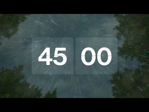 45 Minute Study Timer with Relaxing Rain Sound 🌧️ | No Music |