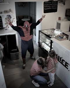 The man at the bakery makes the little girl happy | Girly Panda