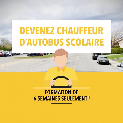 Profitez des avantages du calendrier scolaire en devenant chauffeur d’autobus scolaire! Assurez ainsi la sécurité et le transport des élèves lavallois. Une formation de 6 semaines qui vous permettra d’obtenir votre classe 2 ainsi qu’un emploi auprès des transporteurs lavallois! Départ : 13 juin au 22 juillet 2022 Coût : 90 $ seulement Inscription : https://korpus.ca/formations/chauffeur-dautobus-scolaire/ | Centre de services scolaire de Laval