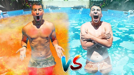 Le dernier qui quitte la piscine chaude vs froide gagne de l'argent ! 😈