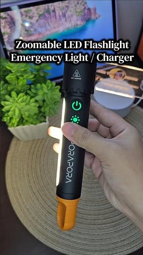 Zoomable LED Flashlight - USB Rechargeable Torch Light for Home, Outdoor, Camping Portable