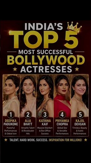India’s Top 5 Most Successful Bollywood Actresses