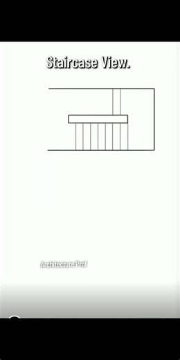 Staircase Plan and Section View in Architecture