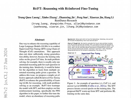 openAI12Day之O1微调~字节论文参考-REFT：使用强化微调进行推理