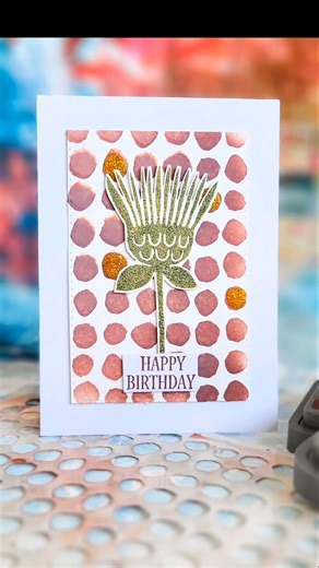 Greeting Card with Stencil Background using Distress Oxide #cardmaking