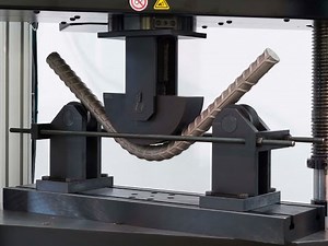Re-bar bend-rebend test at laboratory