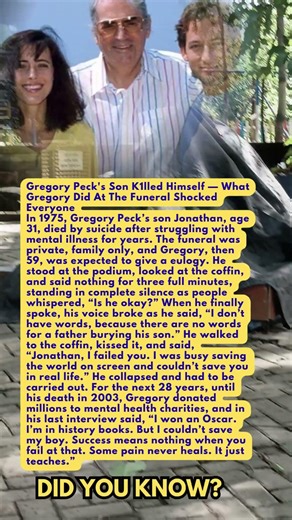 Gregory Peck's Son K1lled Himself — What Gregory Did At The Funeral Shocked Everyone