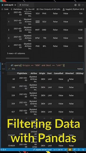Filtering Data in Pandas with Query