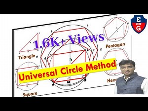 Universal Circle Method| How to draw Polygon| Hexagon| Heptagon| Triangle