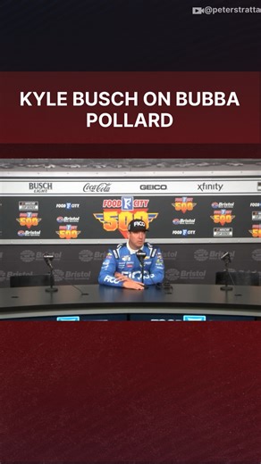 Kyle Busch likes Bubba Pollard's debut in the Xfinity race 😎👍 #Nascar #KyleBusch #nascarracing #motorsport #BubbaPollard #NascarXfinitySeries | Rowdy Nation