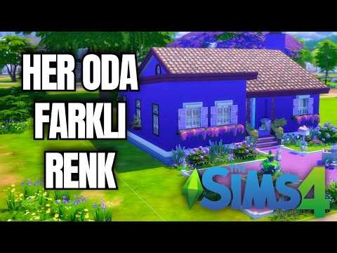 Each Room a Different Color! 🎨 | The Sims 4 Color Wheel Challenge