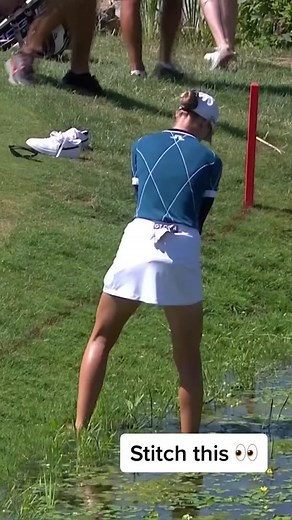 How could you forget when @nellykorda had to get her feet wet to save par? Stitch to show us your best recreation and don’t miss the next epic moment. The CME Group Tour Championship is Thursday – Sunday on GOLF/NBC/Peacock #TheGreatestRace