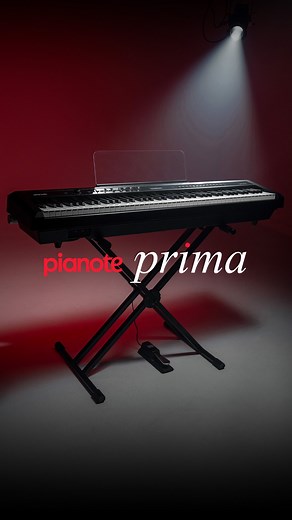 Pianote on Instagram: "Introducing the Pianote Prima 88-Key Digital Piano. ✨ Everything you need to start playing the piano. 🎹 (Click the link in our bio to learn more) ►Pianote Prima Includes: ⚡ 1. 1-Year Of Unlimited Piano Lessons 2. New Piano Players Start Here 3. Easy Chords 4. 30-Day Blues Piano 5. 30 Days to Better Technique 6. The Classical Piano Collection ►The Pianote Prima features: 👈🏼 1. 88-key progressive lever hammer action that feels like an acoustic piano 2. Stereo speakers so