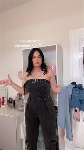 Trying FashionNova Jean Jumpsuits | Style Haul and GRWM