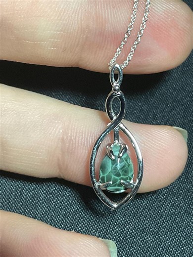 Sterling Silver, Isle Royale Michigan Greenstone Necklace, (chlorastrolite) Greenstone Necklace, Michigan Greenstone, Flawless - Etsy