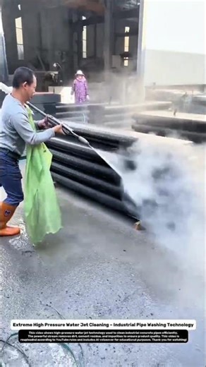 Extreme High Pressure Water Jet Cleaning – Industrial Pipe Washing Technology.