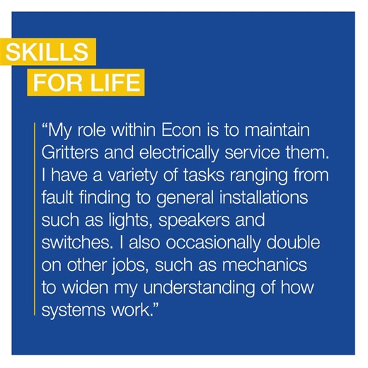 Meet James Chapman, one of our dedicated Trainee HGV Mechanics at Econ! 🚛🔧 James plays a crucial role in maintaining our gritters, handling everything from fault finding to electrical servicing and installations. With hands-on training and expert guidance, he’s progressing from a beginner to a skilled mechanic. Keep up the great work, James! 🙌 Find out more about his journey below👇 #NAW2025 #HGVMechanic #Trainee | Econ Engineering