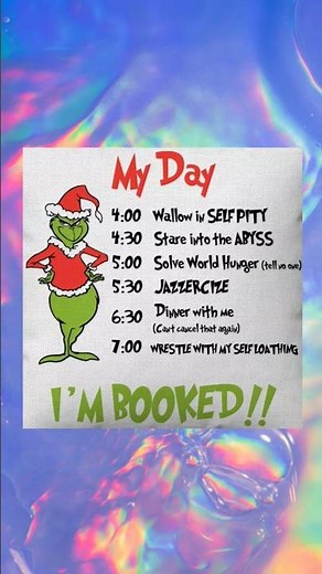 Grinch's Christmas Schedule