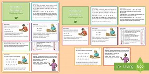 Year 5 Negative Numbers Place Value Maths Mastery Challenge Cards