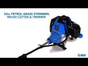 52cc Petrol Grass Strimmer / Brush Cutter / Trimmer - 2.2KW 3HP