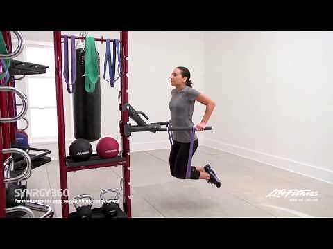 Band Assisted Dips with Flexed Knees