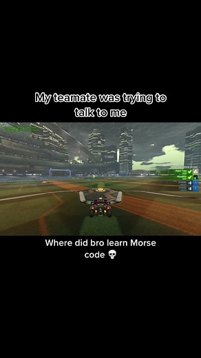 Communicating in Morse Code in Rocket League Gameplay