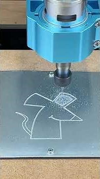 CNC 3018 Pro. Grabado de un ratón en aluminio