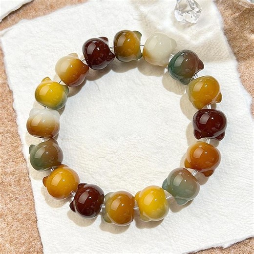 Handmade Colorful Bodhi Cat Head Beaded Bracelet, Fun and Stress-relieving Wristband - Etsy