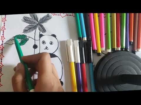 How to Draw a Cute Panda Climbing a Tree | Easy Animal Drawing for Kids