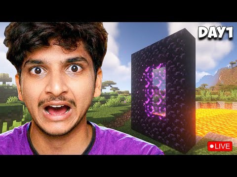 INTO THE NETHER😭 || 🔴MINECRAFT #live