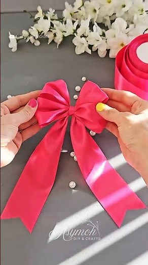 This Bow Technique is Genius 🎀 #diy #craft #ribbon
