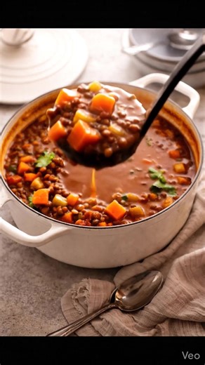 This beef and lentil soup reminds me of chilly evenings at home, where laughter filled the air and warm bowls brought everyone together. Trust me, once you take a spoonful, you’ll want to cozy up with it again and again. Full recipe’s in the comment 👇 | Recipes & Cooking Guide