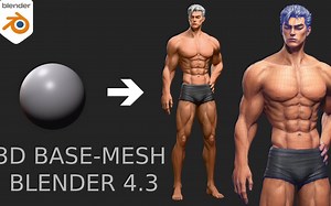 Blender 4.3-创建3D男性身体基础模型_哔哩哔哩_bilibili