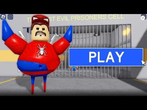 Barry Spiderman Obby Prison Run New Roblox Walkthrough Gameplay