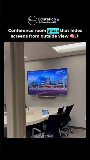 Smart Glass Privacy: Hiding Screens in the Conference Room #shorts