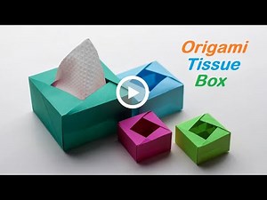 How to make an origami tissue box | DIY tissue box | Origami craft