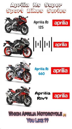 Aprilia Rs Super Sport Bikes Series 🔥 Exhaust Sounds 😱 #aprilia #rs457 #shorts #rs125 #rs660 #rsv4