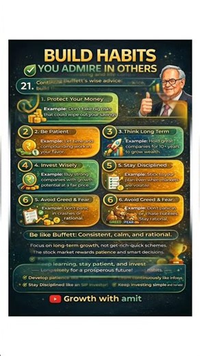 "Warren Buffett’s 21 Golden Rules That Can Make You Rich |" Growth with Amit #warrenbuffett