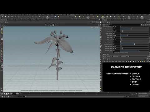 Houdini Procedural Tool : Flowers Generator
