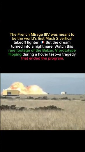 THE SUPERSONIC FAILURE! 😱 Mirage IIIV Vertical Take-Off Crash #shorts #aviation