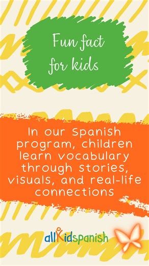 Fun Online Spanish Immersion for kids on Instagram: "Fun fact for kids: 🦋 The Spanish word for butterfly is mariposa. Isn’t that beautiful? In our Spanish program, children learn vocabulary through stories, visuals, and real-life connections. Learning this way may take a bit more time than memorization, but it helps kids truly understand and remember the language. #spanishlessonswithus #spanishlearner #orlandomoms #centralfloridamom #spanishcourse #spanishidioms #spanishacademy #orlandomom #spa