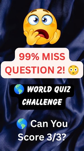 99% Get Question 2 Wrong! 🤯 World Quiz Challenge 🌎 #shorts #quiz #worldquiz #geography #trivia
