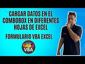 Como cargar datos en el Combobox en diferentes hojas de Excel del Formulario VBA Cap 116 #excelvba