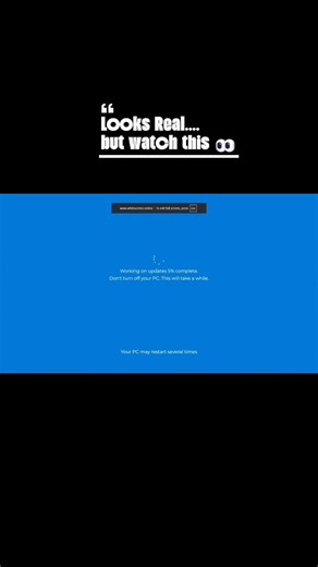 "This Windows Update Is Fake !!" #tech #techtips #windows #pc #computertricks #techfacts #shorts