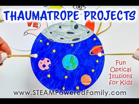 Easy Thaumatrope for Kids - DIY Optical Illusion Toys for Kids