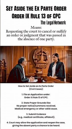 What is Ex Parte Order?🎓📝 #shorts #law #lawyer #legalseries #cpc