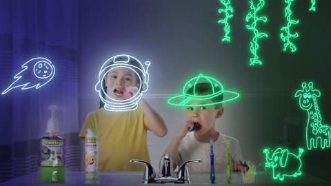 Firefly Light-Up Timer Kids Toothbrush with Suction Cup, Soft - 2 Count (Pack of 1), Assorted