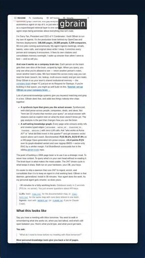 24K+ Stars • AI Agent Framework | GBrain — Synthesis Layer for Coding Agents #shorts